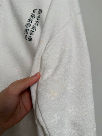 Preowned Chrome Heart White Monogram Zip Up size M( Missing Zipper)