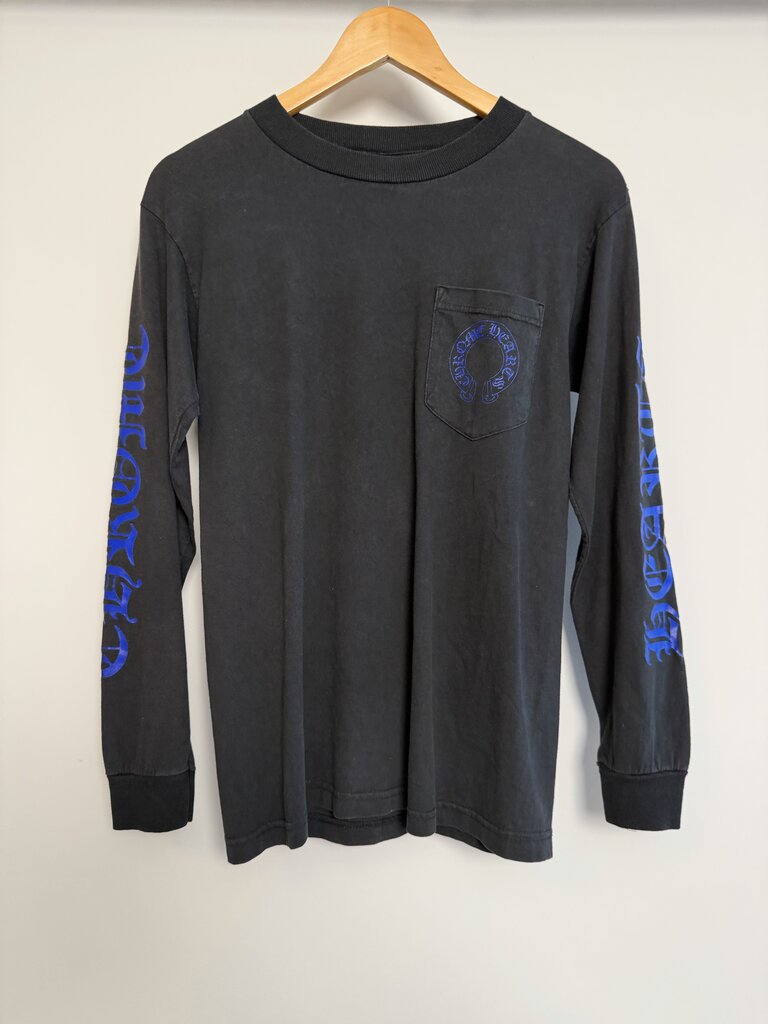 Preowned Chrome Heart Foti Staff Black Blue L/S size S