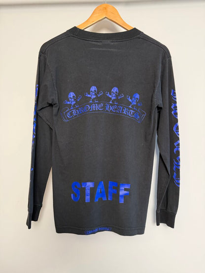 Preowned Chrome Heart Foti Staff Black Blue L/S size S