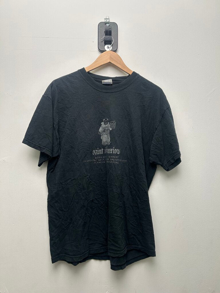 Saint Obnoxious Black Tee Sz L
