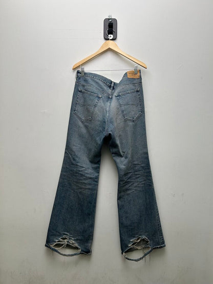 Preowned Balenciaga Light Wash Flair Denim Sz.Large