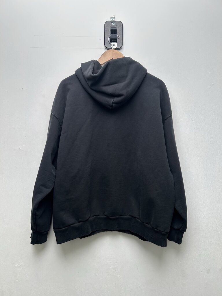 Preowned Balenciaga Black Sport Paint Logo Hoodie Sz,Large
