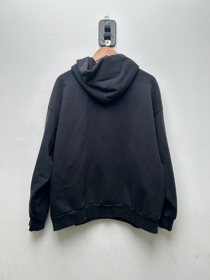 Preowned Balenciaga Black Sport Paint Logo Hoodie Sz,Large