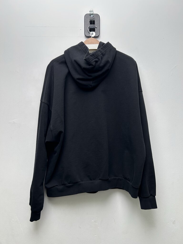 Preowned Balenciaga Black University Logo Hoodie Sz.3