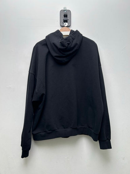 Preowned Balenciaga Black University Logo Hoodie Sz.3