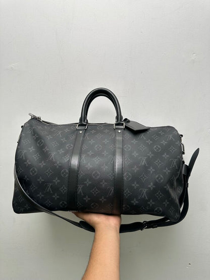 Preowned Louis Vuitton Black Monogram Keepall Size 45