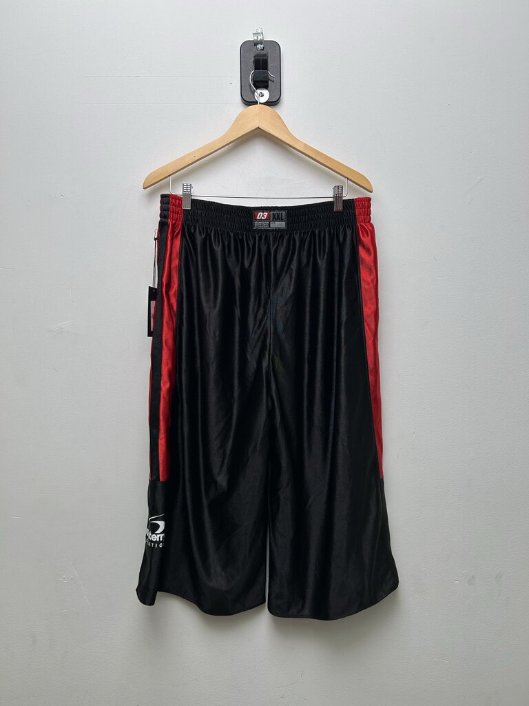 New Gv Gallery Black Red Reversible 3/4th Mesh Shorts Sz.Medium