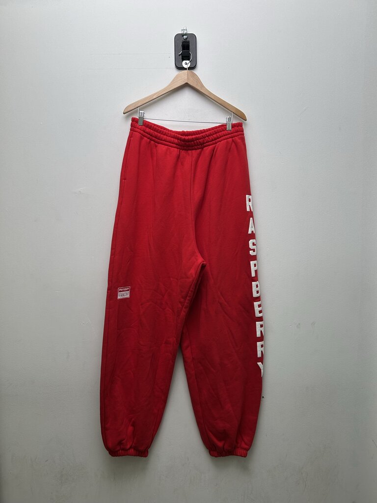 New Gv Gallery Red Spellout Sweatpants Sz.Medium