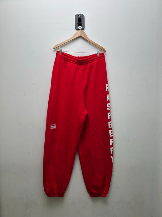 New Gv Gallery Red Spellout Sweatpants Sz.Medium