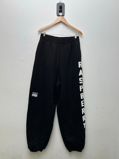 New Gv Gallery Black Spellout Sweatpants Sz.Small