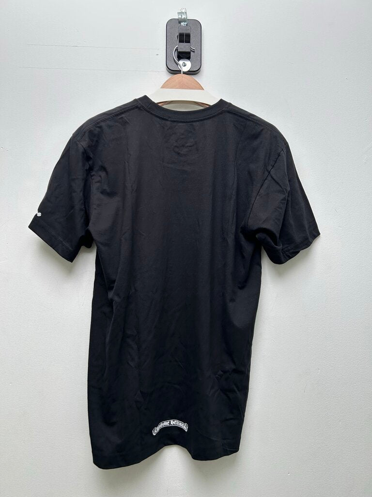 New Chrome Hearts White Collar Logo Black Tee sz.L