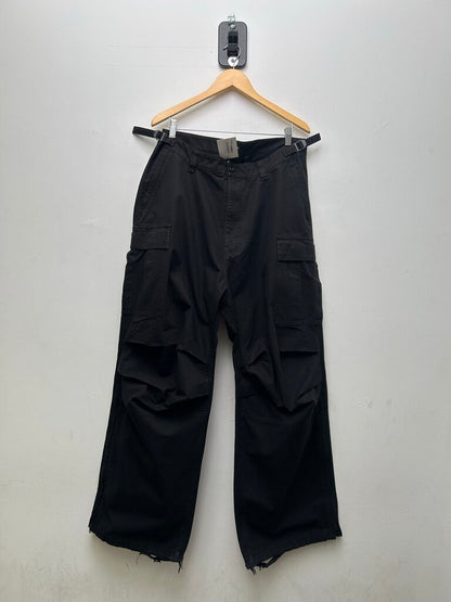 Preowned Balenciaga Unisex Black Baggy Cargo sz.48