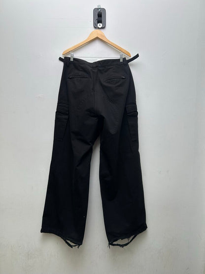 Preowned Balenciaga Unisex Black Baggy Cargo sz.48