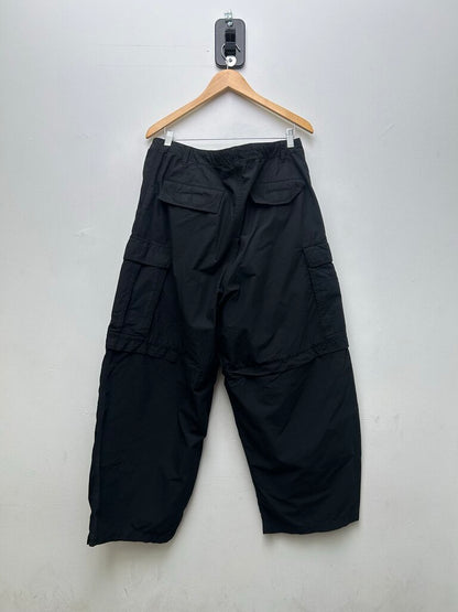 Preowned Balenciaga Unisex Drawstring Baggy Black Cargo sz.M