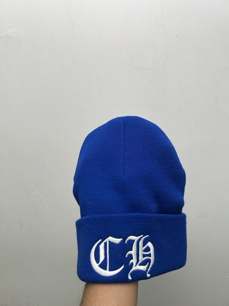 New Chrome Hearts White CH Blue Beanie