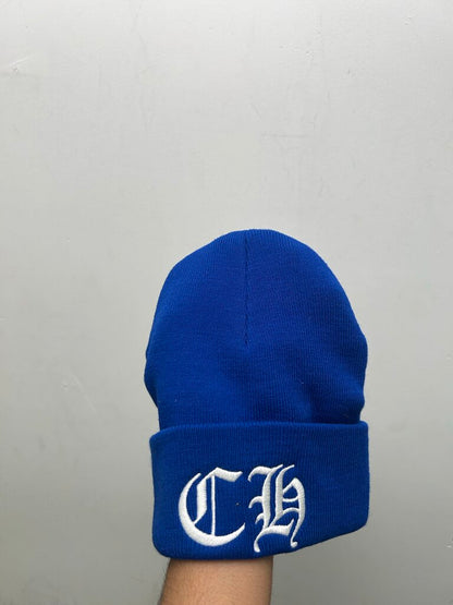 New Chrome Hearts White CH Blue Beanie