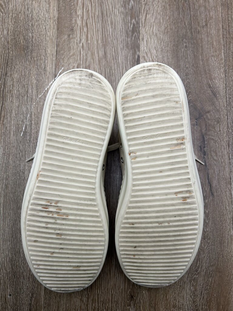 Preowned Rick Owens White Ramone Low Size 45