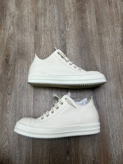 Preowned Rick Owens White Ramone Low Size 45