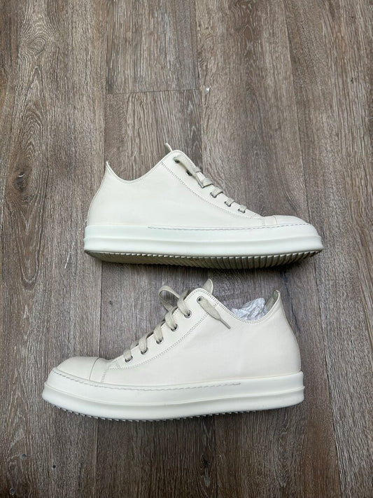 Preowned Rick Owens White Ramone Low Size 45