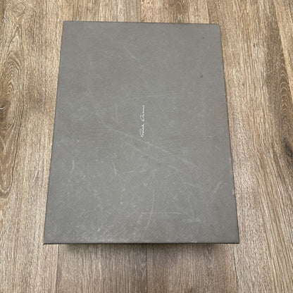 Preowned Rick Owens White Ramone Low Size 45