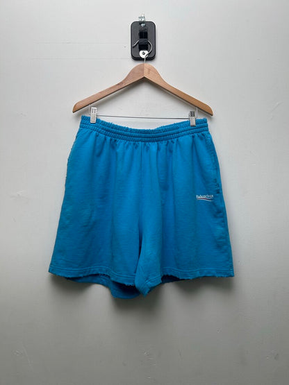 Preowned Balenciaga Presidential Blue Shorts Size Large