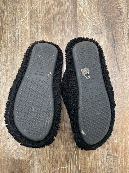 Preowned Balenciaga Campaign Black Fur Mule Sz.40 (8M)