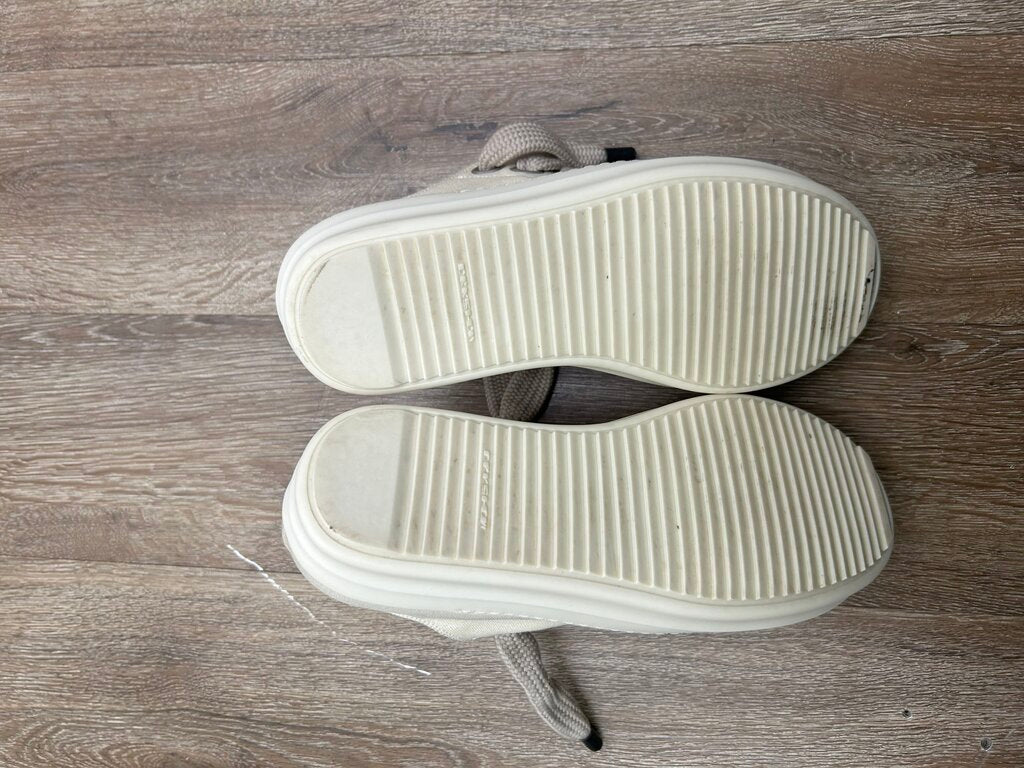 Preowned Rick Owens Ramone Low Jumbo Lace Cream Size 41.5