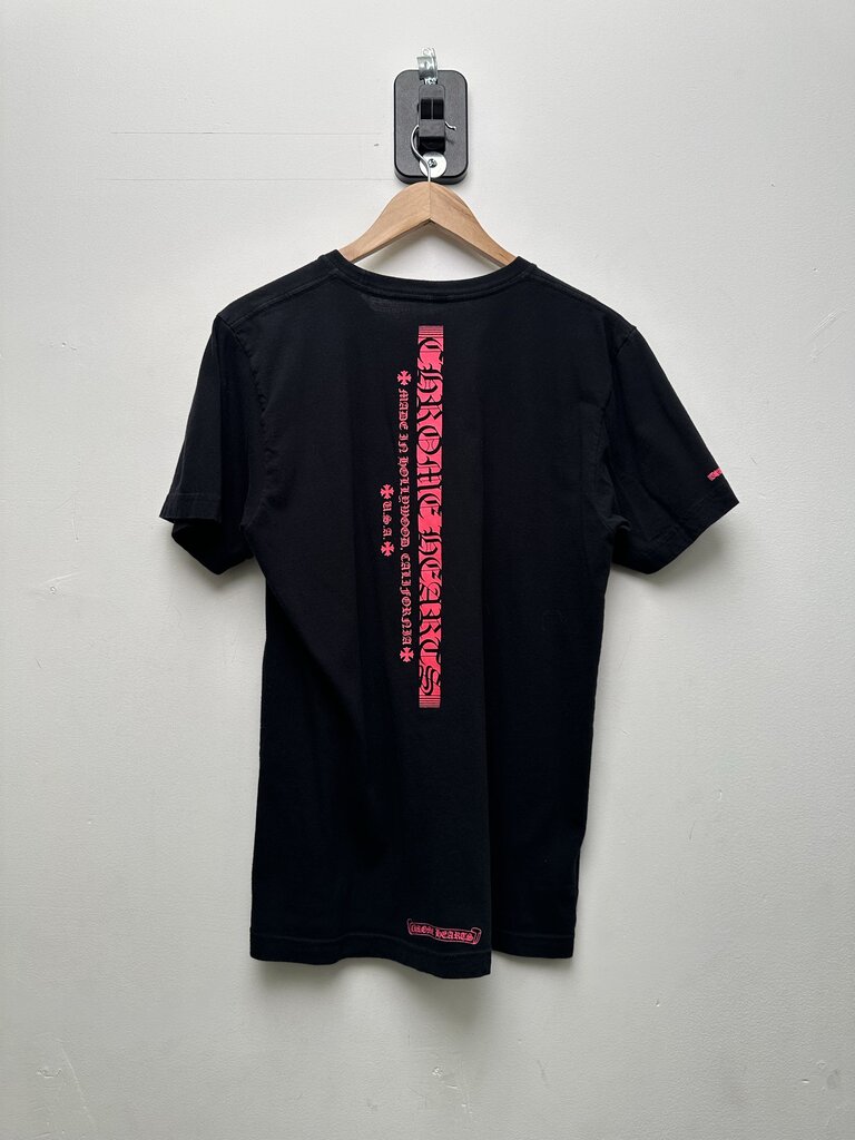 Preowned Chrome Hearts Black Pink Scroll Tee Size Medium