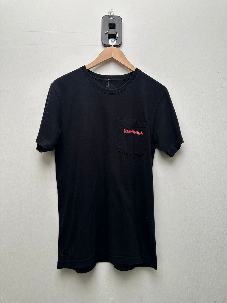Preowned Chrome Hearts Black Pink Scroll Tee Size Medium
