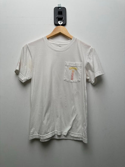 Preowned Chrome Hearts White Gradient Logo Pocket Tee Size Small