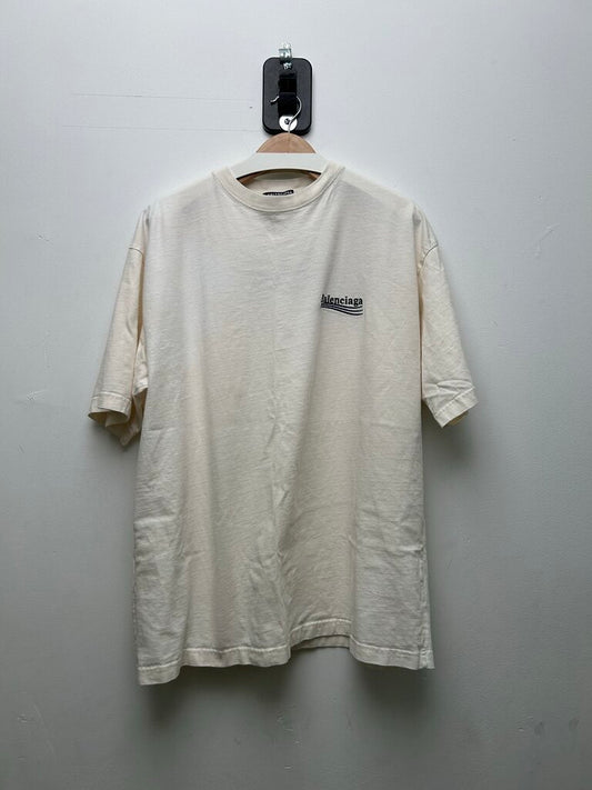 Preowned Balenciaga Campaign Cream Tee sz.XL