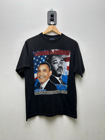 2000's Have A Dream Obama MLK Black Tee sz.L