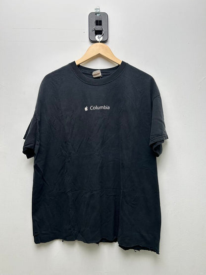 Apple Columbia Black Tee Sz XL CROPPED