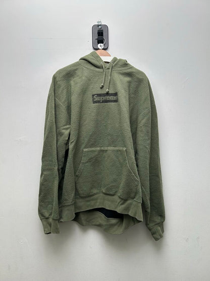 Preowned Supreme Olive Inside Out Box Logo Hoodie Sz.XL