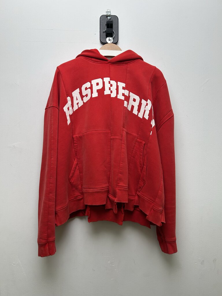 Preowned Gv Gallery Raspberry Red Panel Hoodie Size Medium