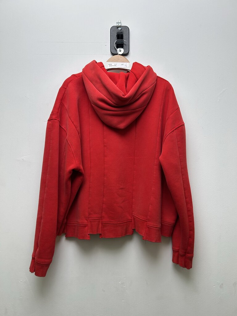 Preowned Gv Gallery Raspberry Red Panel Hoodie Size Medium