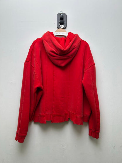 Preowned Gv Gallery Raspberry Red Panel Hoodie Size Medium