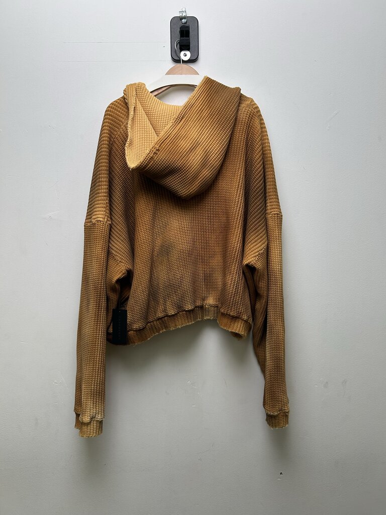 New Gv Gallery Waffle Thermal Zip Up Hoodie Sz.Lrage