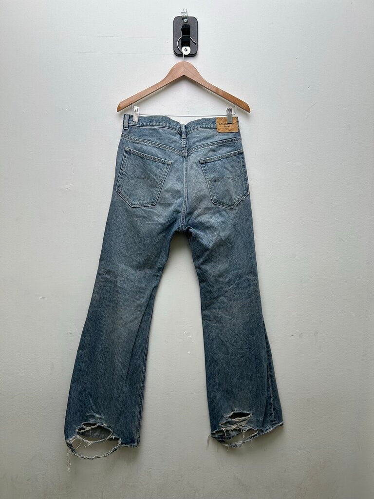 Preowned Balenciaga Lightwash Flare Denim Size Small