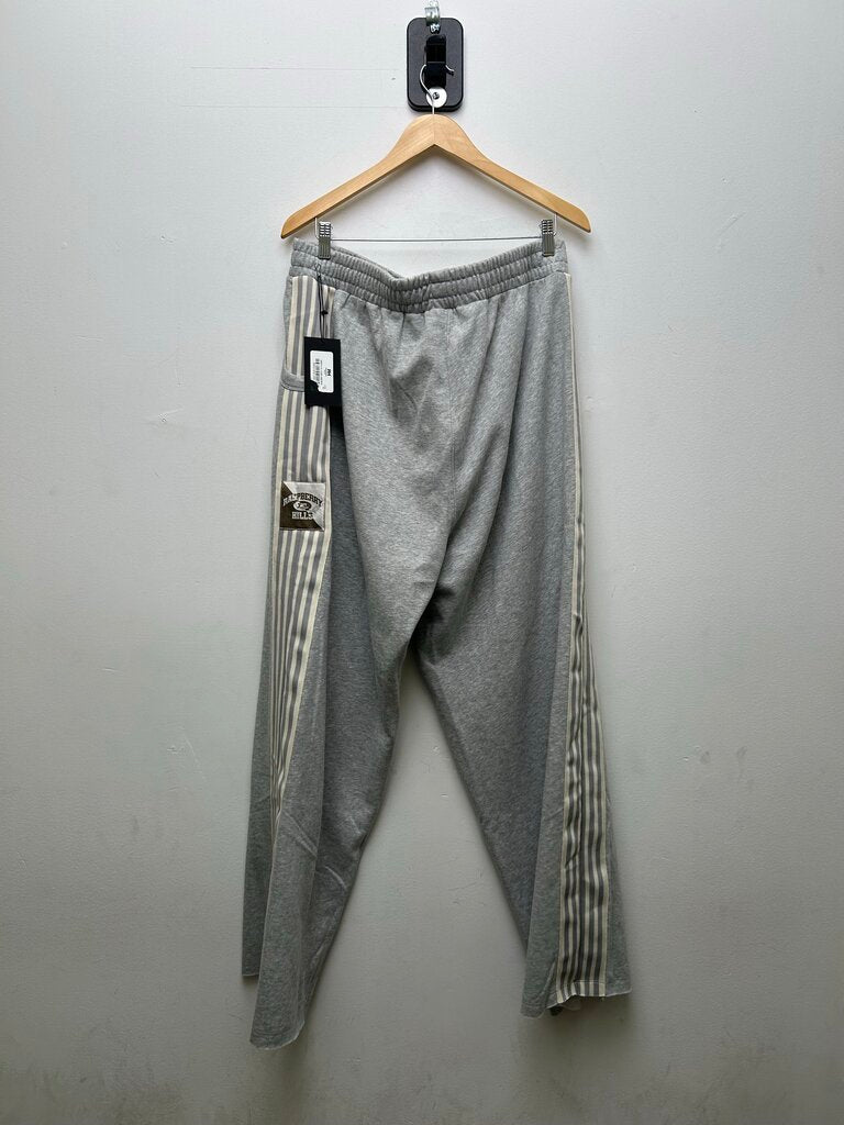 New Gv Gallery Grey Lil Leon Stripe Sweatpants Size XL