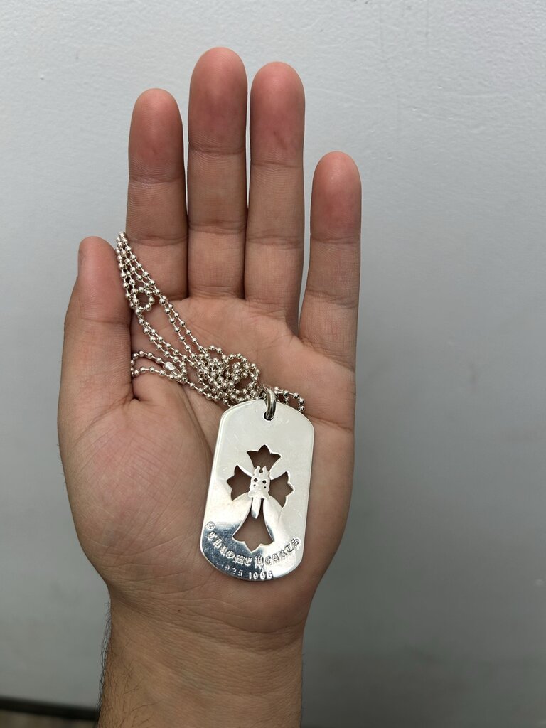 New Mini Dagger Cross Cutout Dog Tag