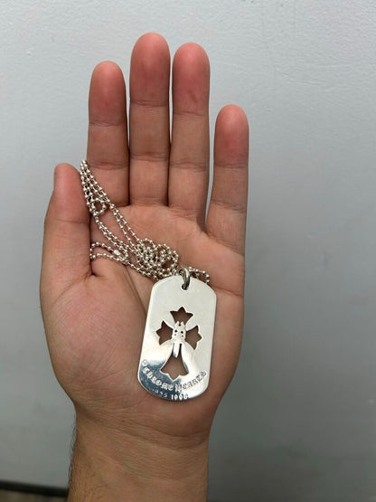 New Mini Dagger Cross Cutout Dog Tag