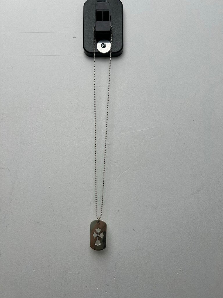 New Mini Dagger Cross Cutout Dog Tag