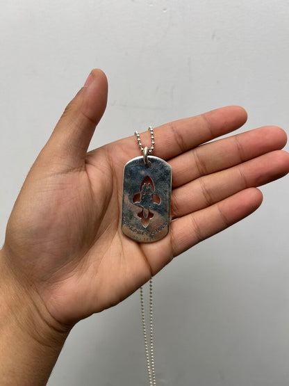 New Mini Dagger Fleur Cutout Dog Tag