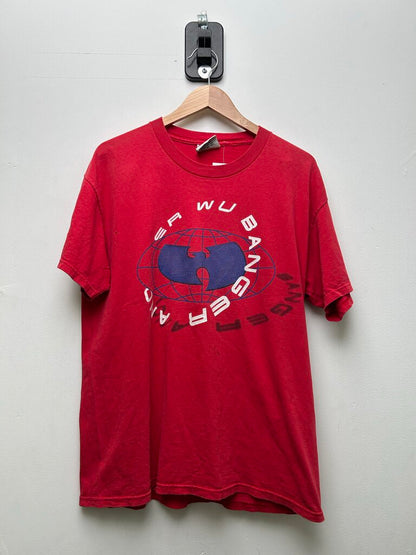 90's Wu Tang Wu Wear Blue Circle Red Tee sz.L