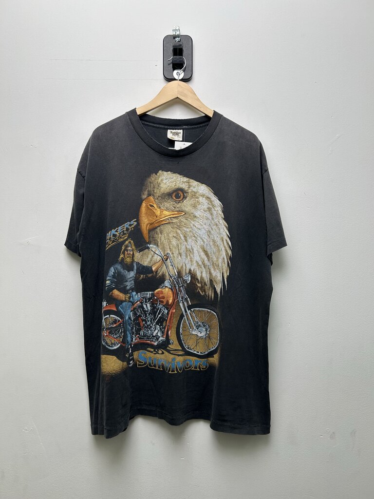 1995 Bikers Only Eagle Black Tee sz.XXL 2XL