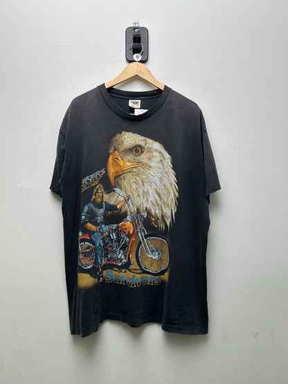 1995 Bikers Only Eagle Black Tee sz.XXL 2XL