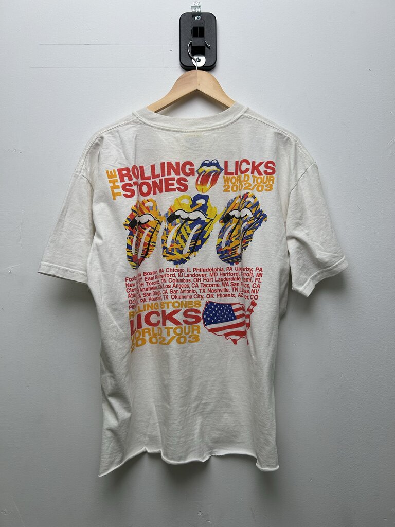 2002 Rolling Stones Licks Dragon Tour White Crop Tee sz.XL