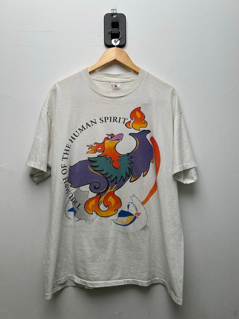 1996 Human Spirit Blaze White Tee sz.XL