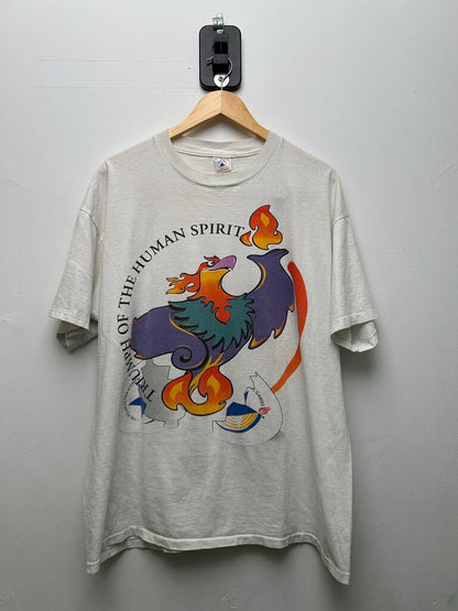 1996 Human Spirit Blaze White Tee sz.XL